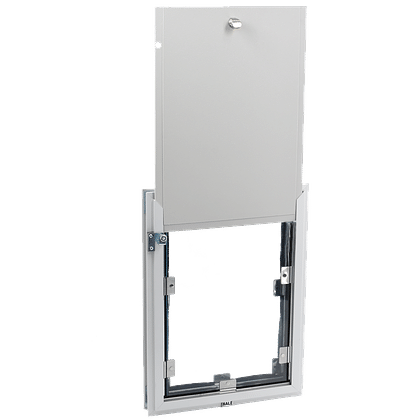 A Hale Door Model with its manual locking security cover slid into place